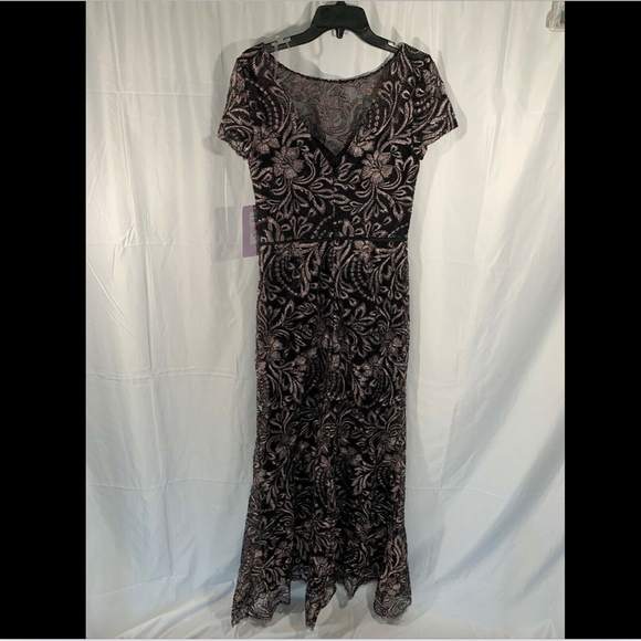 NEW $288 JS Collection Embroidered Trumpet Gown - Picture 6 of 8